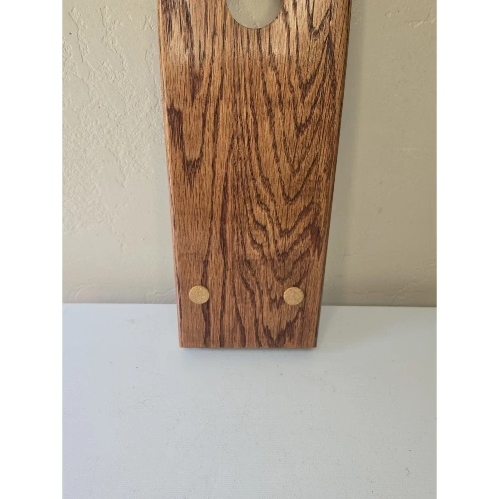 Vintage Wood Balancing Wine Bottle Holder Cork Coaster Mid Century Wet Bar